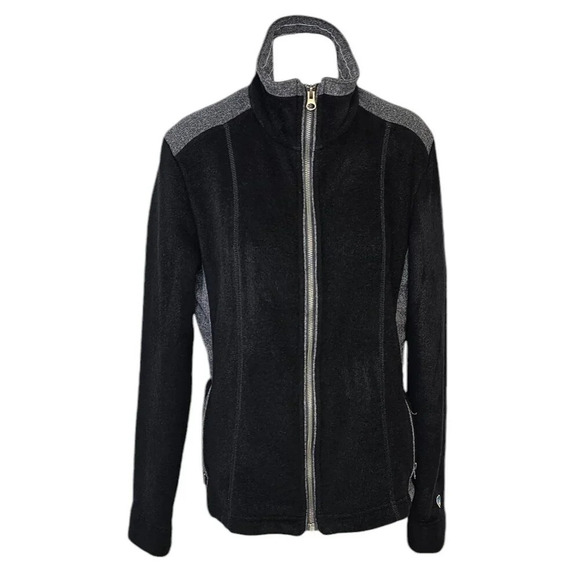 Kuhl Sweaters - Kuhl Womens Aurora "alfpaca" Fleece Full Zip Jacket Size Medium Black Outdoor